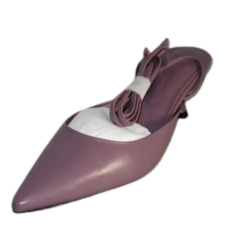 Revolve x Tell Your Friends Ponted Mule with Ankle Ties NWT - Picture 2 of 4